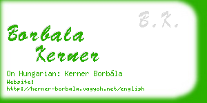 borbala kerner business card